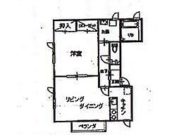 パークハイツ 1LDKの間取図画像