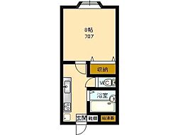 メゾンウィングA2棟 1Kの間取図画像
