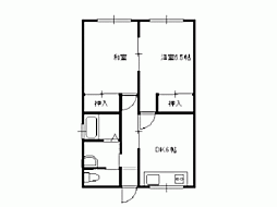 ハイツK 2DKの間取図画像