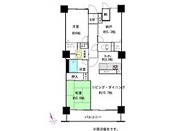 ベルドゥムールランドマーク秋田 2SLDKの間取図画像