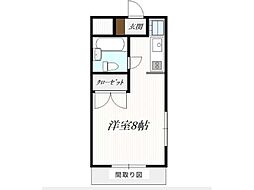 メゾン・ド・トラジェ 1Kの間取図画像
