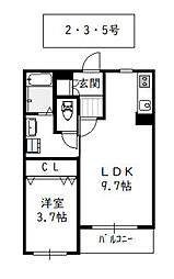 アルテマイスター鶴島（2・3・5号） 4階1LDKの間取り