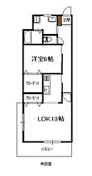 ロイヤルメゾン大橋1 1LDKの間取図画像