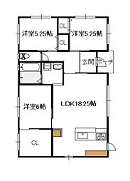 JR日豊本線 南宮崎駅 徒歩10分 3LDKの間取り