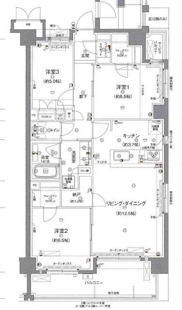 ブランシエラ神宮の杜　ラグジュアリーマンション(3SLDK) 2階/2階の間取り
