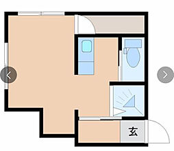 ラ・セーナ西高松町 ワンルームの間取図画像