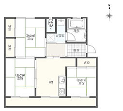 間取図画像 3DK