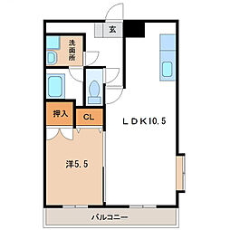 センチュリーコート6番館 3階1LDKの間取り