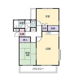 OGATAビル 2LDKの間取図画像