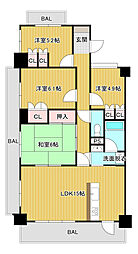 サーパス文化の森 4LDKの間取図画像