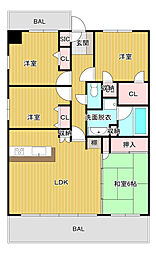 ポレスターブロードシティ南宮崎 4LDKの間取図画像