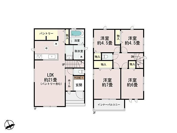 C号棟3190万円(土地43.8坪/建物29.6坪)