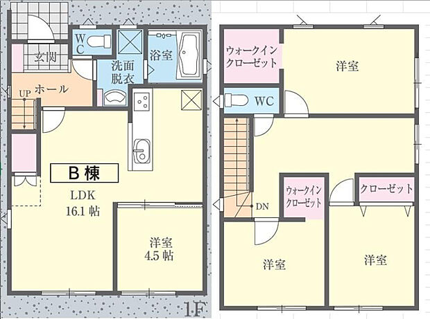 B棟:2890万円(土地44坪/建物29.9坪)