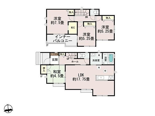 A号棟3190万円(土地54.6坪/建物29.4坪)