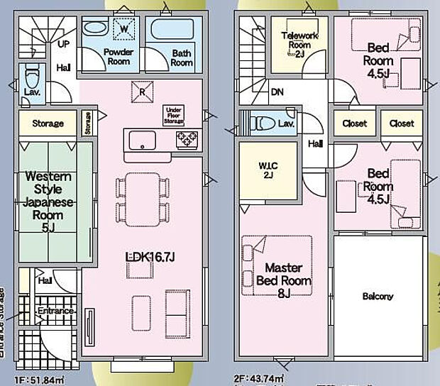 2号棟3288万円(土地47.33坪・建物28.91坪)