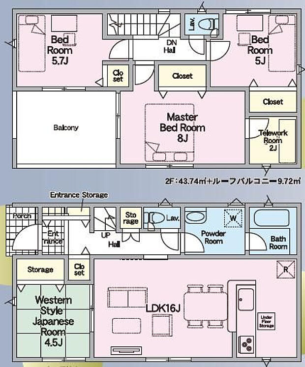 2号棟3288万円(土地47.33坪・建物28.91坪)