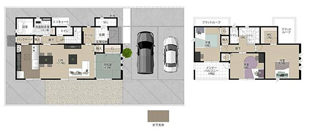 4号地（4380万円、土地318.7?、建物111.3?）