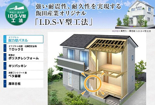 耐震性・耐久性・断熱性に優れた「I.D.S工法」