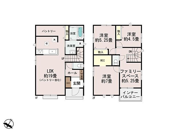 B号棟3390万円(土地43.8坪/建物29.5坪)