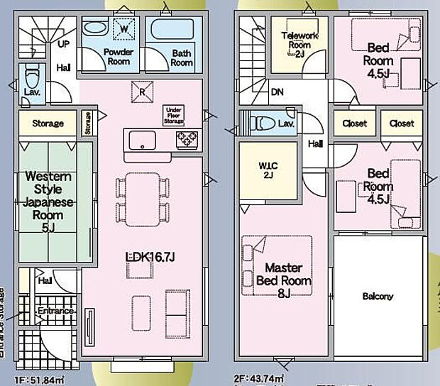 2号棟2780万円(土地47.33坪・建物28.91坪)