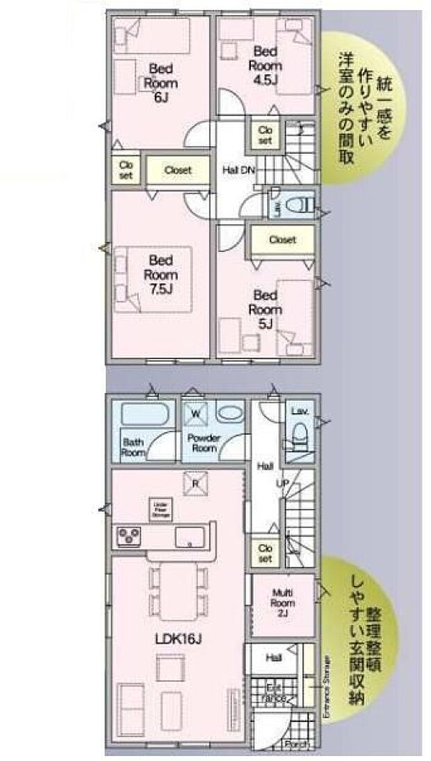 1号棟：2680万円 (土地48.3坪/建物28.9坪)