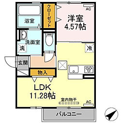 ハピネスアイワ大塚 1階1LDKの間取り