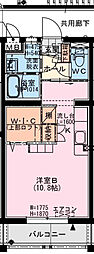 南日本銀行宮崎社宅A棟 ワンルームの間取図画像