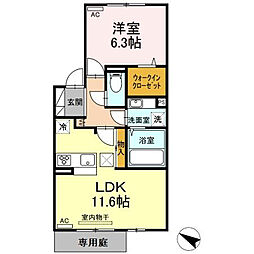 宮崎市源藤町南田アパート 2LDKの間取図画像