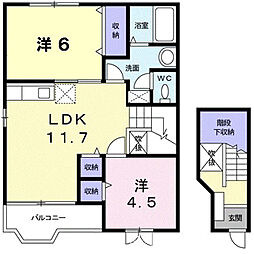 グリーンコート東館C 2LDKの間取図画像