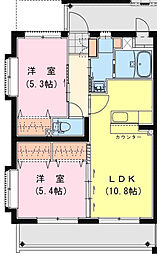 L'Allure ～ラリュール～ 2LDKの間取図画像