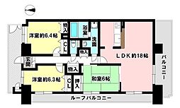 ダイアパレス東雲 3LDKの間取図画像