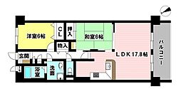 サントノーレ三津浜南 2LDKの間取図画像