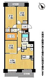 パークシティ大谷地Dコート 3LDKの間取図画像
