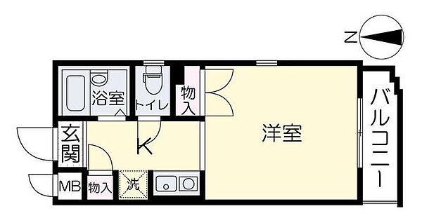 1Kの間取です♪