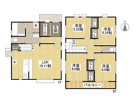 間取り JR可部線 河戸帆待川駅 徒歩16分