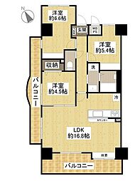 アピア祇園西原 13LDKの間取図画像