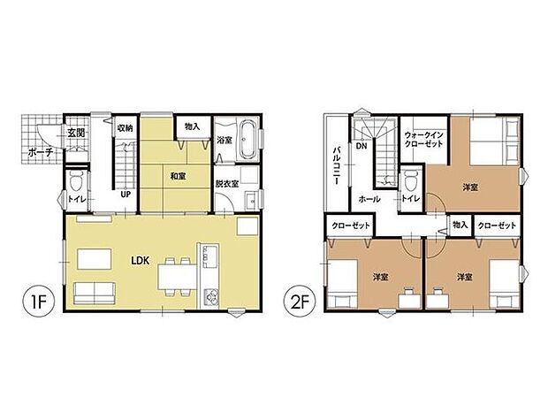 LDKに加え4部屋ある4LDK家族の個室を確保しやすく、在宅ワークや趣味部屋にも使いやすい間取りです