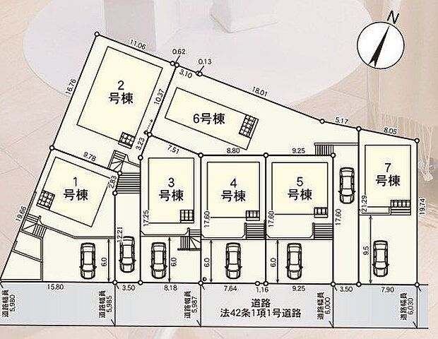 現地見学前に、敷地と建物のバランスを把握しやすい資料です。物件比較にも役立つ一枚です。