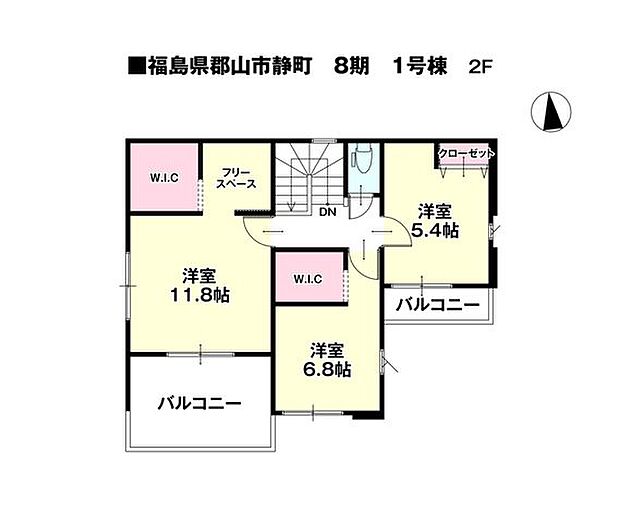 家具配置や家族の過ごし方を考える第一歩に使いやすい間取り図です。物件比較にも役立つ一枚です。