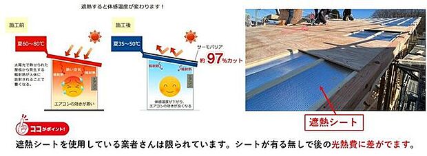 この遮熱シートの有無で、夏玄関扉を開けた時のモワッと感を軽減できます!