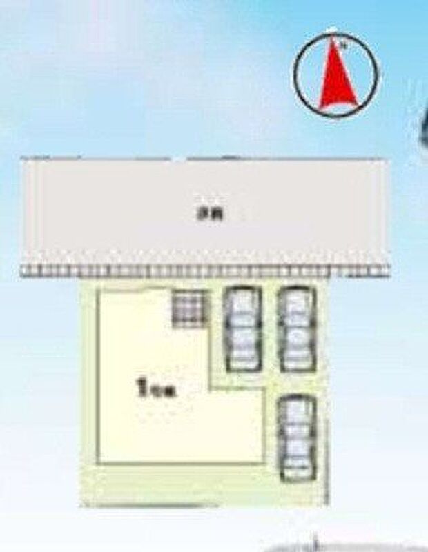 現地見学前に、敷地と建物のバランスを把握しやすい資料です。物件比較にも役立つ一枚です。