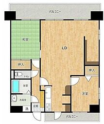 メゾンシャガール 2SLDKの間取図画像