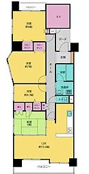 アスティオン堀川 4LDKの間取図画像