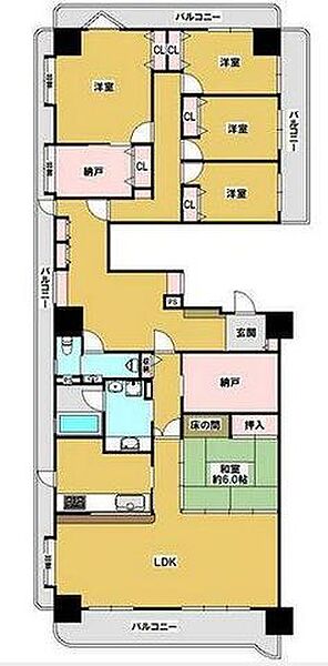 戸建感覚の180.08m2　角部屋で4面バルコニーもおススメ