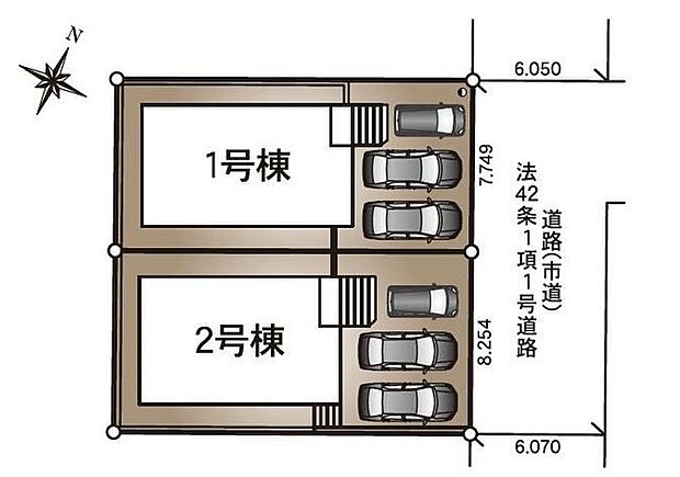 1号棟 駐車場3台可能です♪