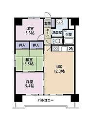 三和コーポ高城 3LDKの間取図画像