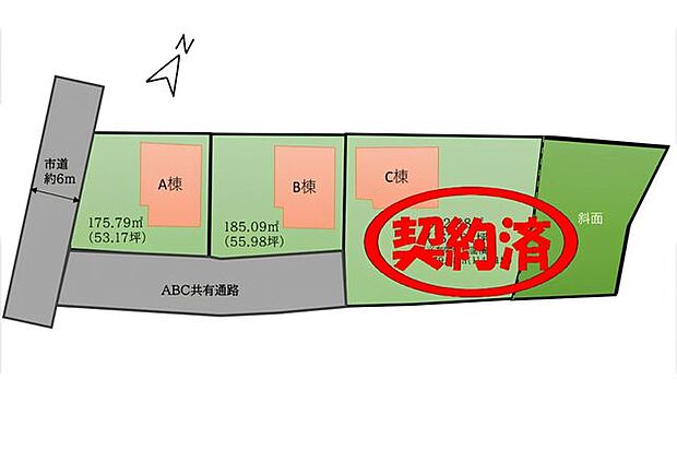きれいに区画整理された分譲地♪