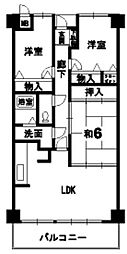 サーパス蔵本公園 3LDKの間取図画像