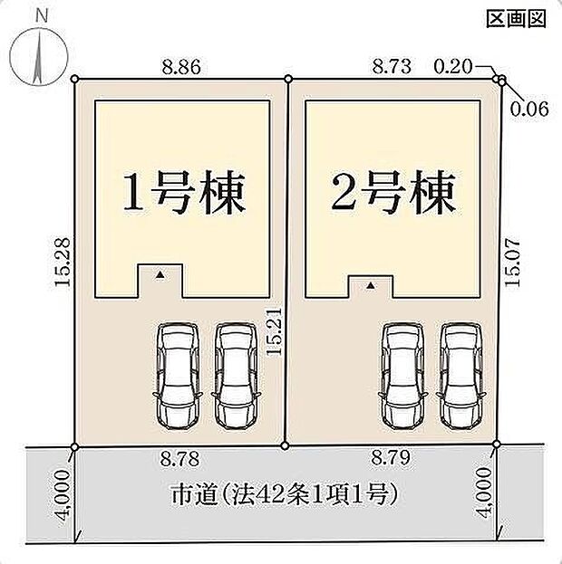 全体区画図：1号棟