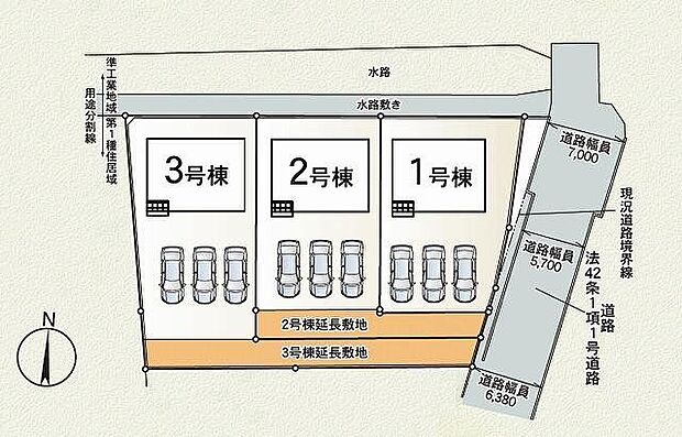 全体区画図:2号棟